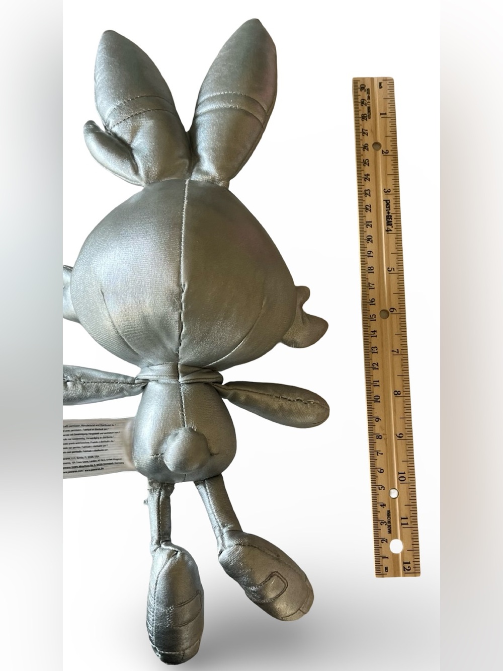 Official Pokémon Scorbunny Silver Metallic Plush 14” - Picture 5 of 5